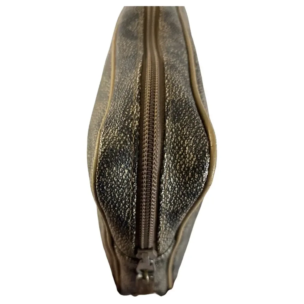 Yves Saint Laurent Vintage YSL Giraffe Print Zip Pouch Clutch Cosmetic Bag - Picture 7 of 9